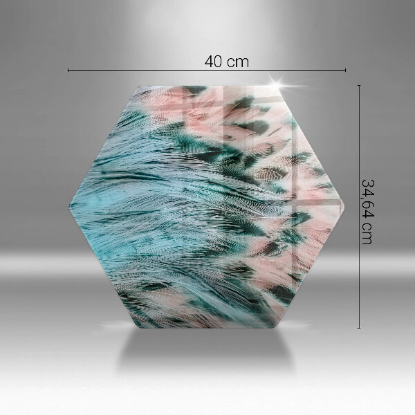 Deska szklana do kuchni Boho ptasie pióra