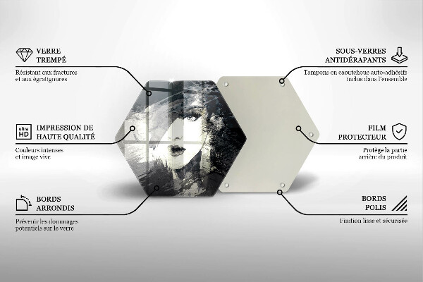 Deska szklana do kuchni Malunek kobiety