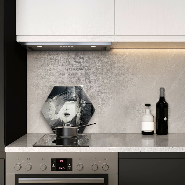 Deska szklana do kuchni Malunek kobiety