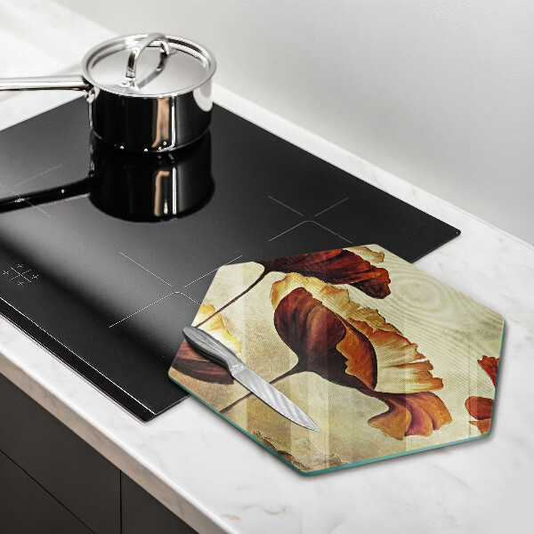 Deska szklana do kuchni Malowane boho kwiaty