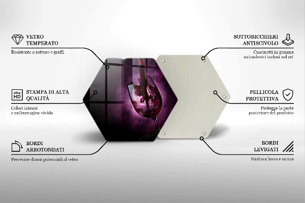 Deska szklana do kuchni Kieliszek wina