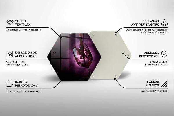 Deska szklana do kuchni Kieliszek wina