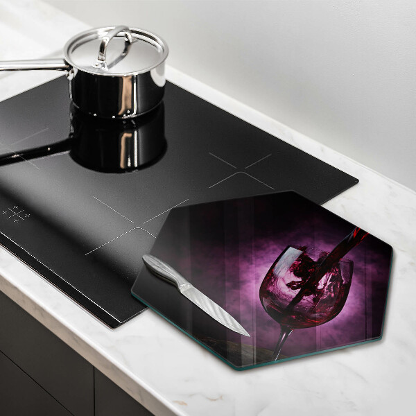 Deska szklana do kuchni Kieliszek wina