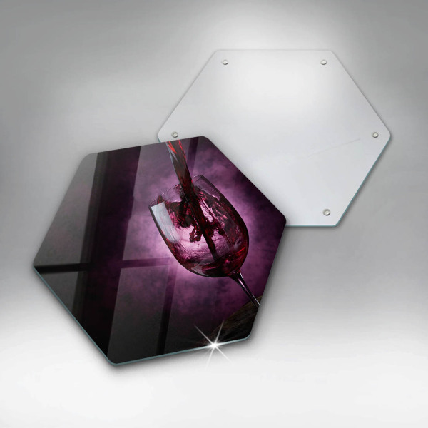 Deska szklana do kuchni Kieliszek wina