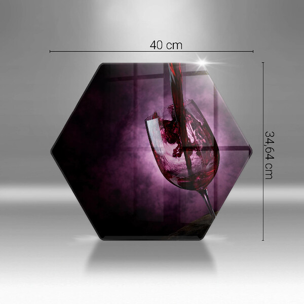 Deska szklana do kuchni Kieliszek wina