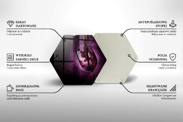 Deska szklana do kuchni Kieliszek wina