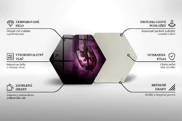 Deska szklana do kuchni Kieliszek wina