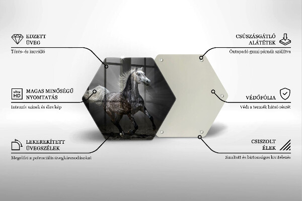 Deska szklana do kuchni Koń w galopie