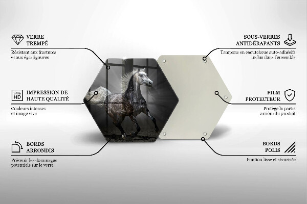 Deska szklana do kuchni Koń w galopie
