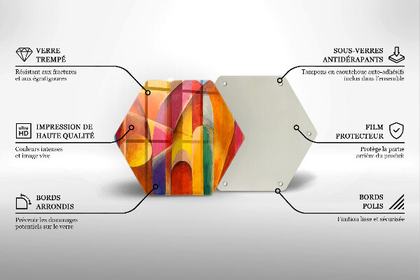 Deska szklana do kuchni Kolorowa abstrakcja