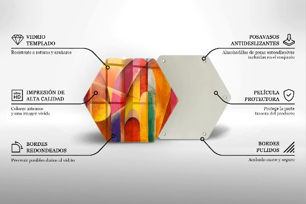 Deska szklana do kuchni Kolorowa abstrakcja