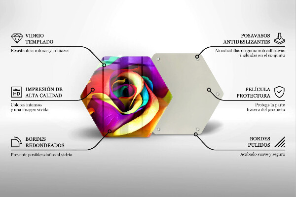 Deska szklana do kuchni Barwne płatki róży