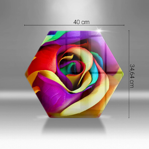 Deska szklana do kuchni Barwne płatki róży