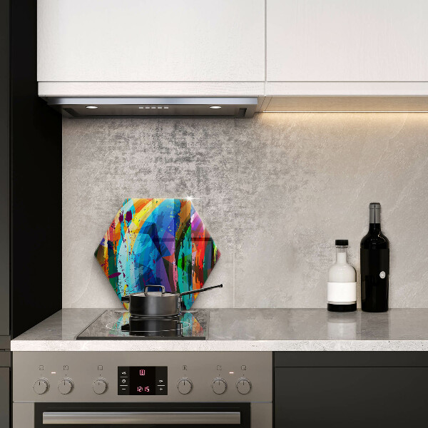 Deska szklana do kuchni Kolorowe plamy farb