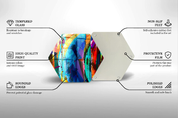 Deska szklana do kuchni Kolorowe plamy farb