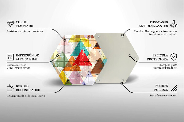 Deska szklana do kuchni Malowane trójkąty