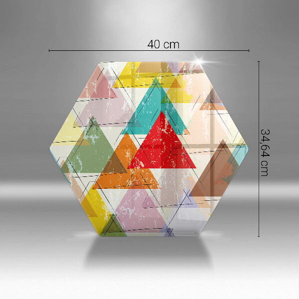 Deska szklana do kuchni Malowane trójkąty