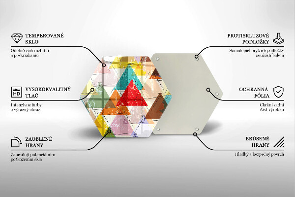 Deska szklana do kuchni Malowane trójkąty