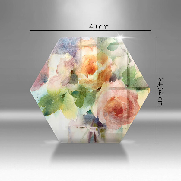 Deska szklana do kuchni Malowane kwiaty