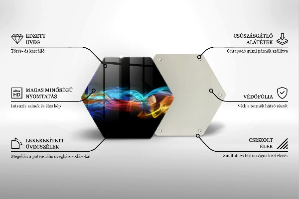 Deska szklana do kuchni Kolorowy dym
