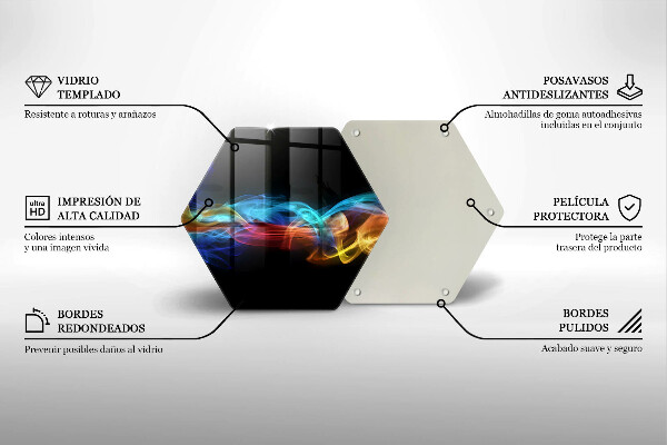 Deska szklana do kuchni Kolorowy dym