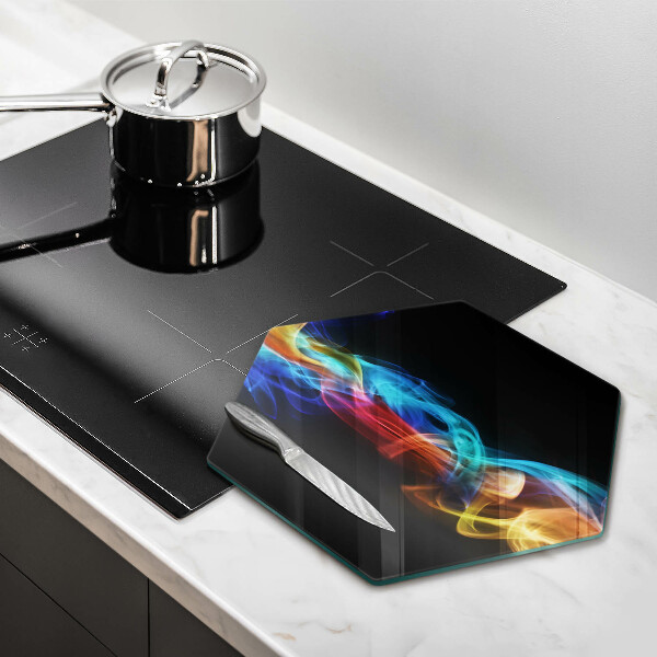 Deska szklana do kuchni Kolorowy dym
