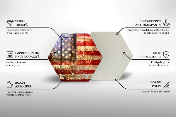 Deska szklana do kuchni USA Flaga Ameryki