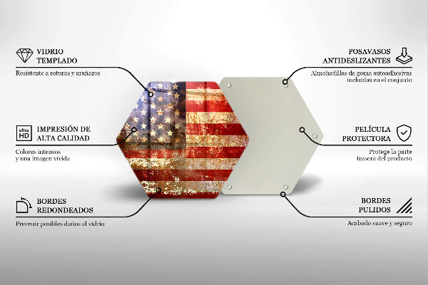 Deska szklana do kuchni USA Flaga Ameryki