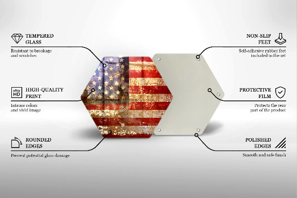 Deska szklana do kuchni USA Flaga Ameryki