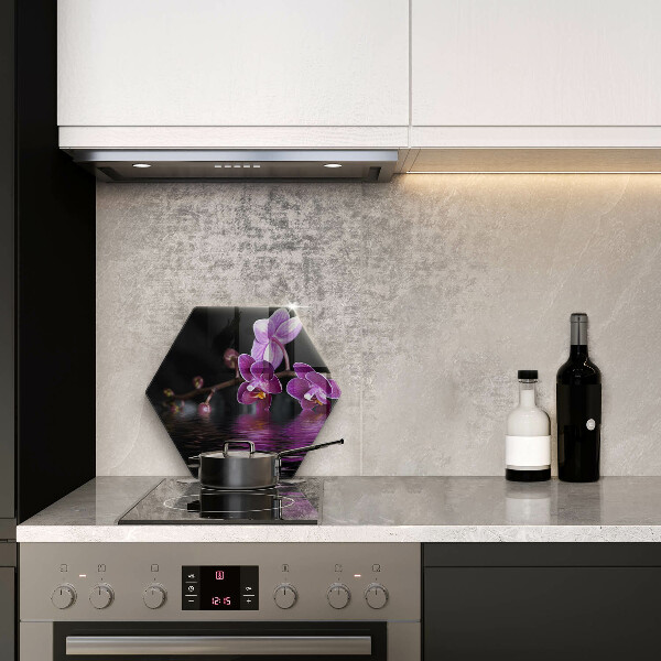 Deska szklana do kuchni Orchidea woda zen