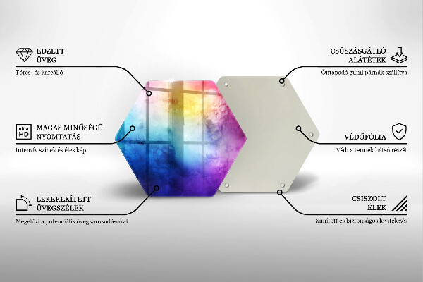 Deska szklana do kuchni Tęczowe plamy akwareli