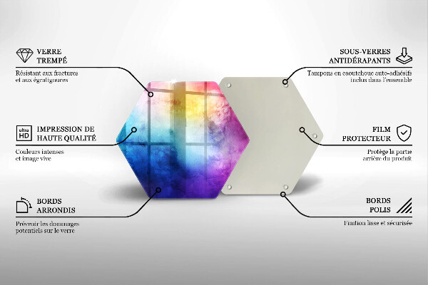 Deska szklana do kuchni Tęczowe plamy akwareli