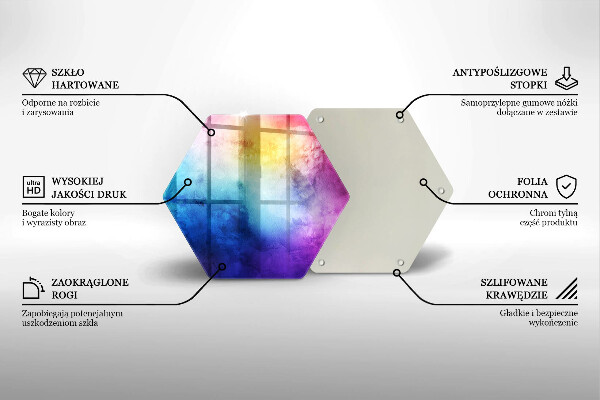 Deska szklana do kuchni Tęczowe plamy akwareli