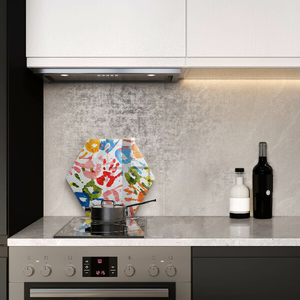 Deska szklana do kuchni Ślady dziecięcych dłoni