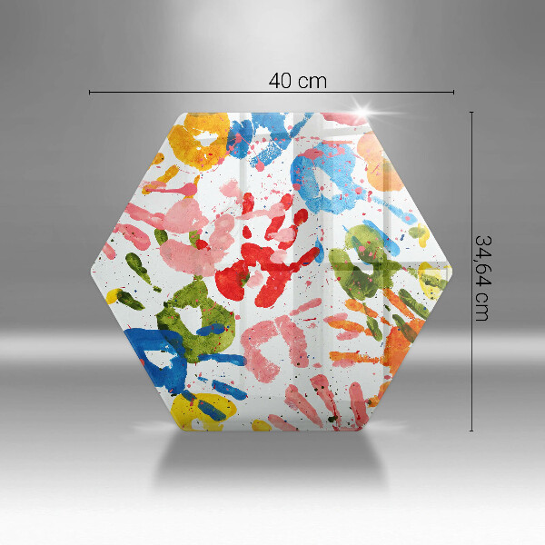 Deska szklana do kuchni Ślady dziecięcych dłoni