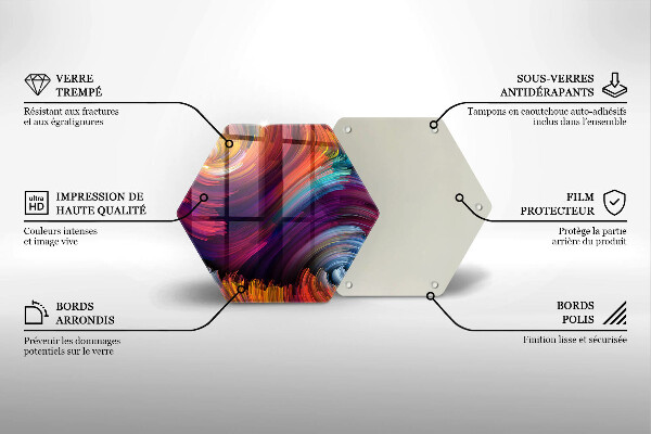 Deska szklana do kuchni Kolorowe pasemka