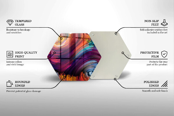 Deska szklana do kuchni Kolorowe pasemka