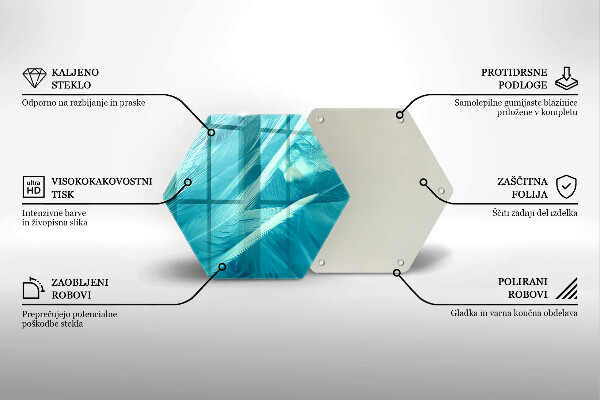 Deska szklana do kuchni Delikatne piórka