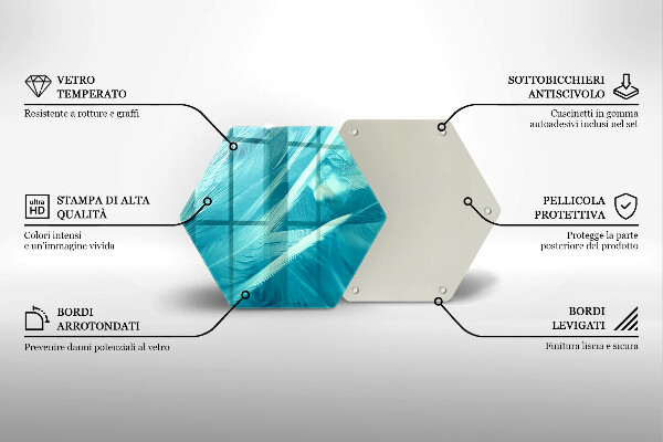 Deska szklana do kuchni Delikatne piórka