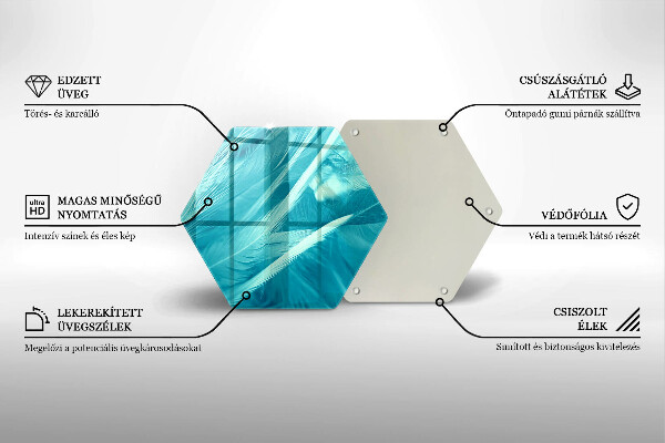 Deska szklana do kuchni Delikatne piórka