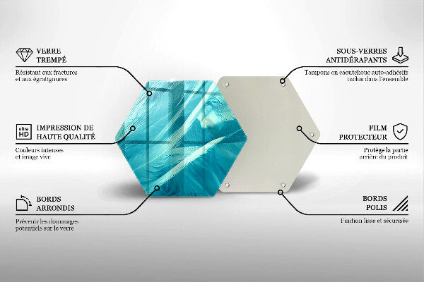 Deska szklana do kuchni Delikatne piórka