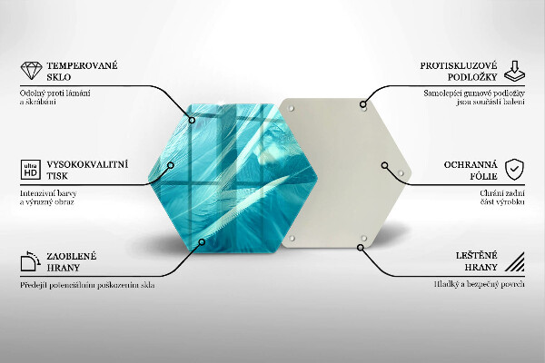 Deska szklana do kuchni Delikatne piórka