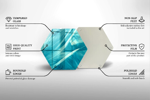 Deska szklana do kuchni Delikatne piórka