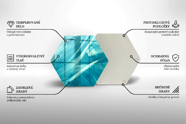 Deska szklana do kuchni Delikatne piórka