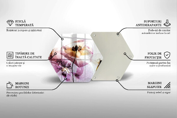 Deska szklana do kuchni Delikatne kwiaty