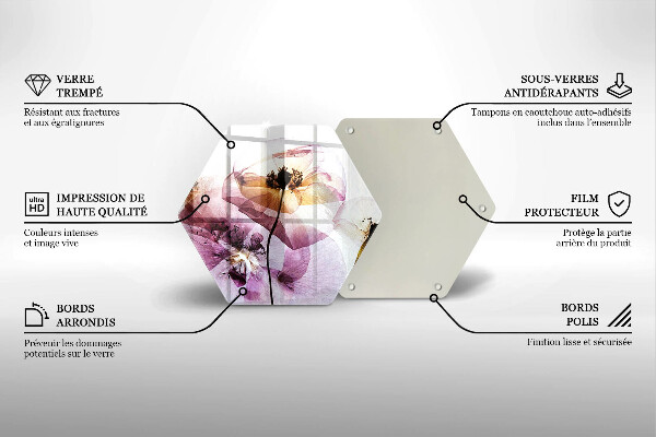Deska szklana do kuchni Delikatne kwiaty