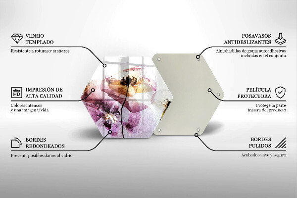 Deska szklana do kuchni Delikatne kwiaty