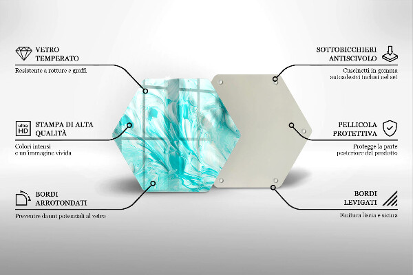 Deska szklana do kuchni Farby abstrakcja