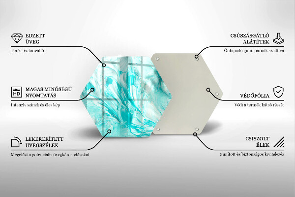 Deska szklana do kuchni Farby abstrakcja