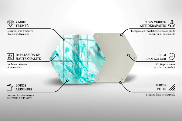 Deska szklana do kuchni Farby abstrakcja